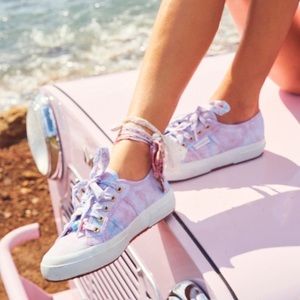 LoveShackFancy x Superga cotton candy shoes